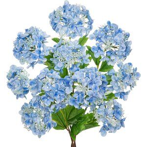 Light Blue Realistic Real Touch Artificial Silk Flowers Double-Headed Home Decor